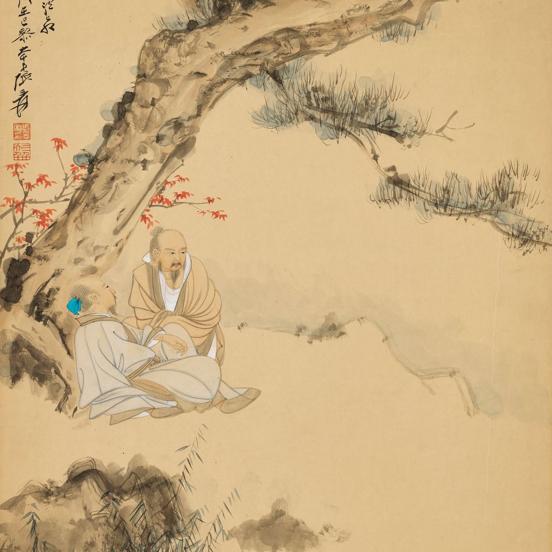 Zhang Daqian — Ученые отдыхают под сосной
