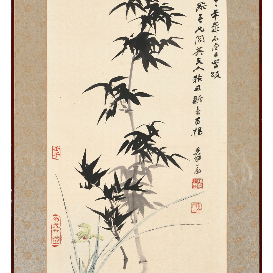 Zhang Daqian — Бамбук и орхидеи, изображение 2