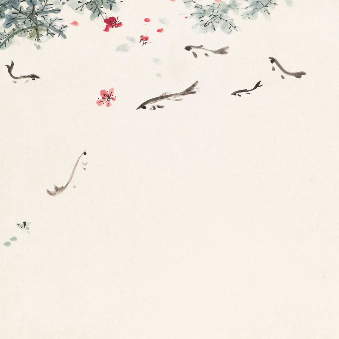 Zhang Daqian — Резвящаяся рыба