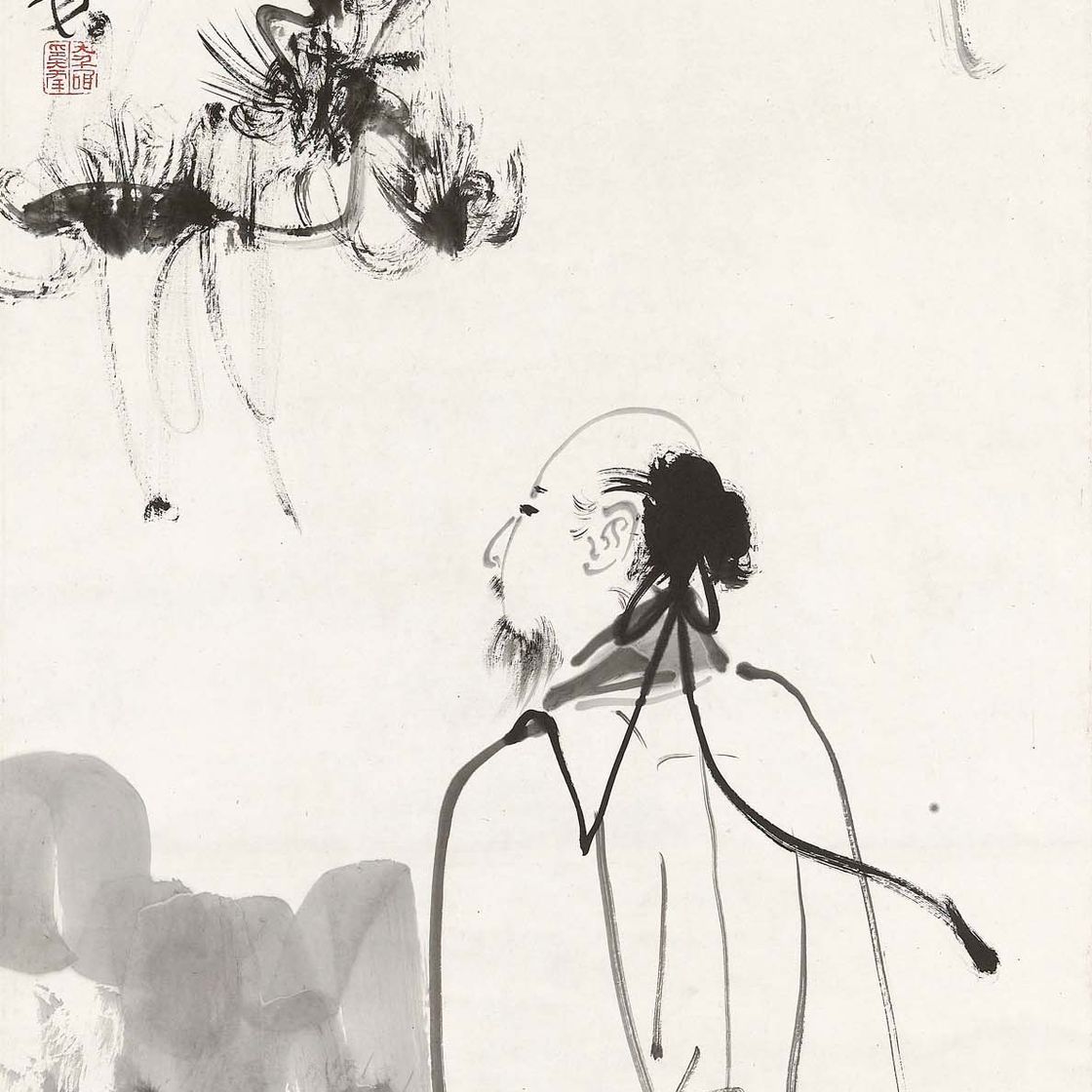 Zhang Daqian — Ученый с сосной