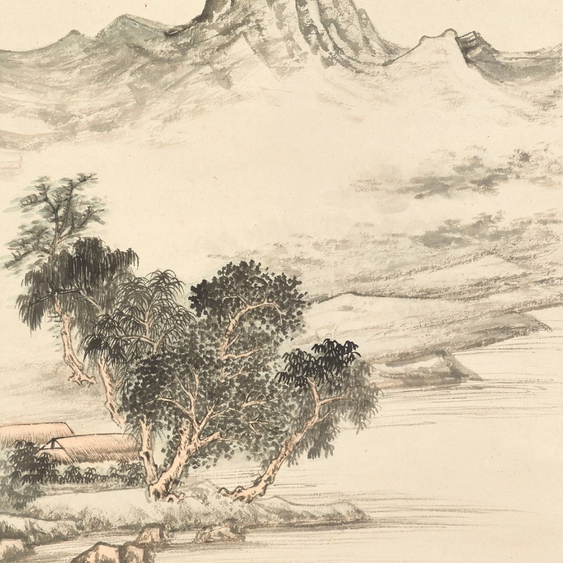 Zhang Daqian — Рыбачить в одиночестве на реке