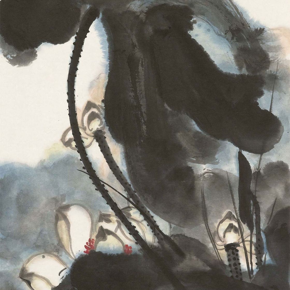 Zhang Daqian — Разбрызганный чернилами Лотос