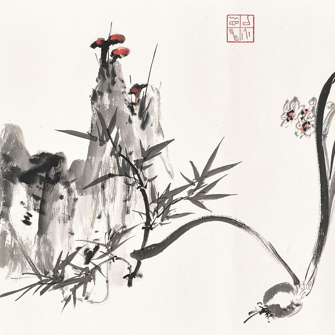 Zhang Daqian — Линчжи и нарцисс