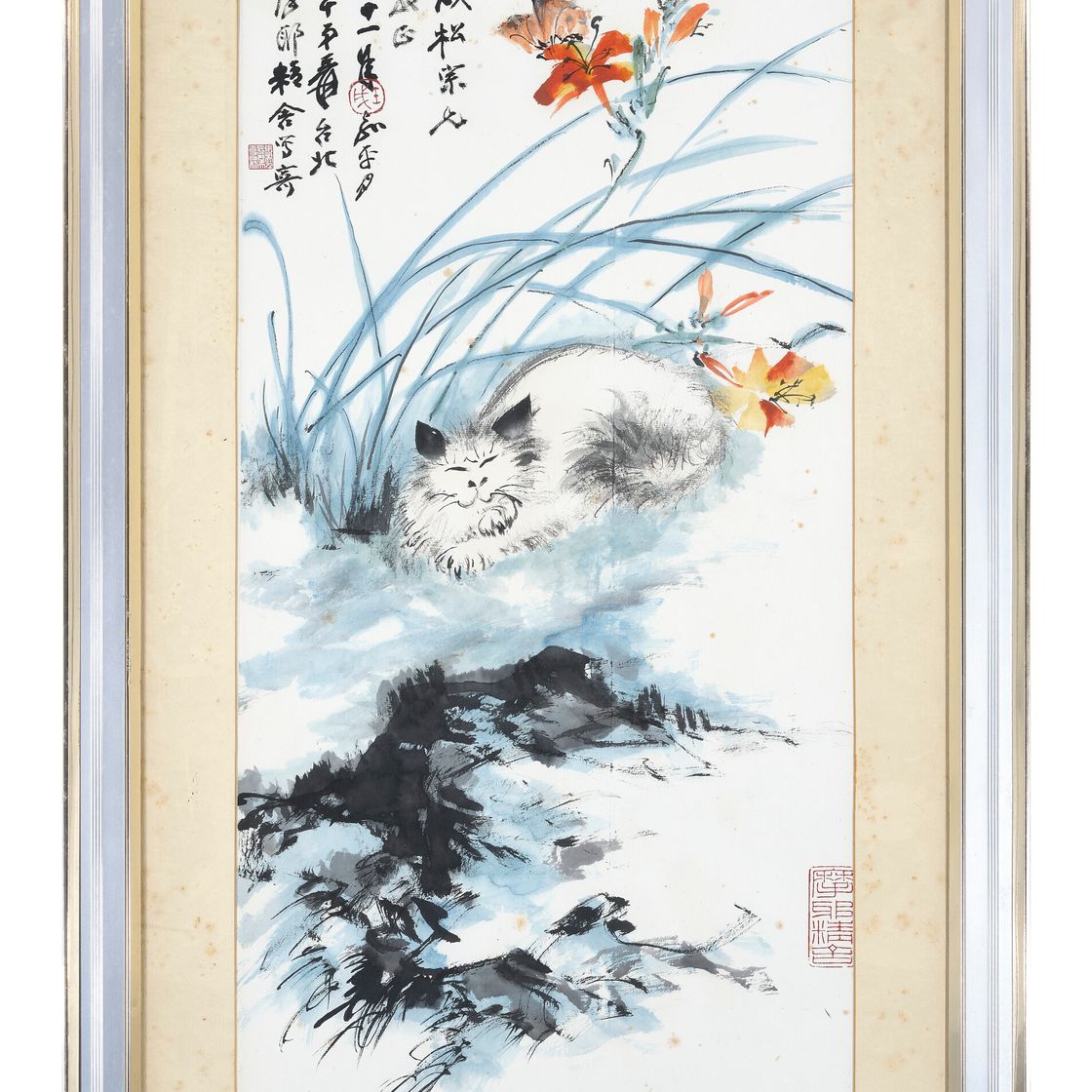 Zhang Daqian — Кот и бабочка, изображение 2