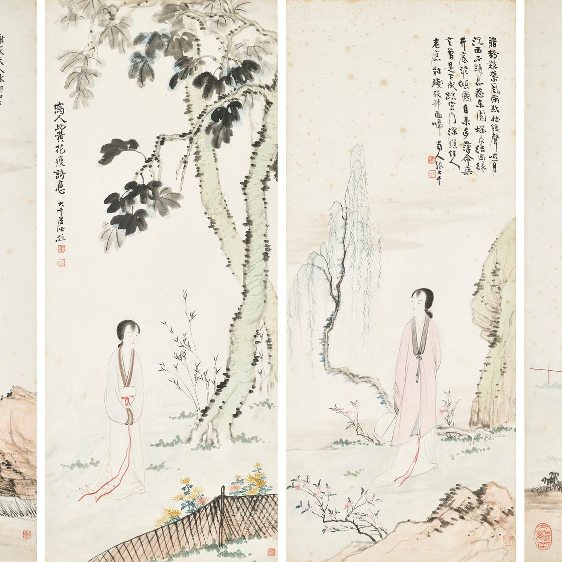 Zhang Daqian — Дамы в четырех сезонах