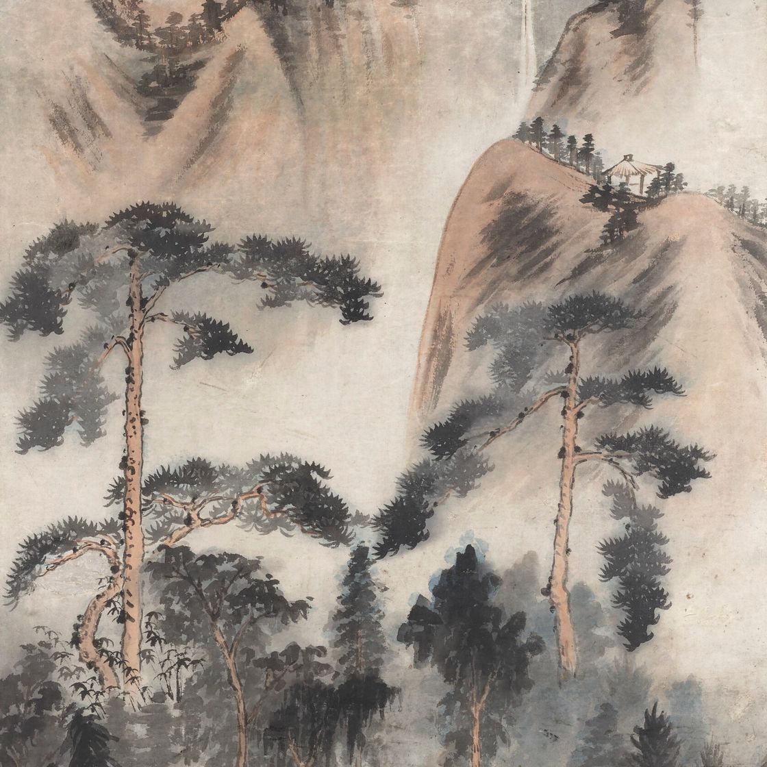 Zhang Daqian — Ученые в Сосновом бору, изображение 1