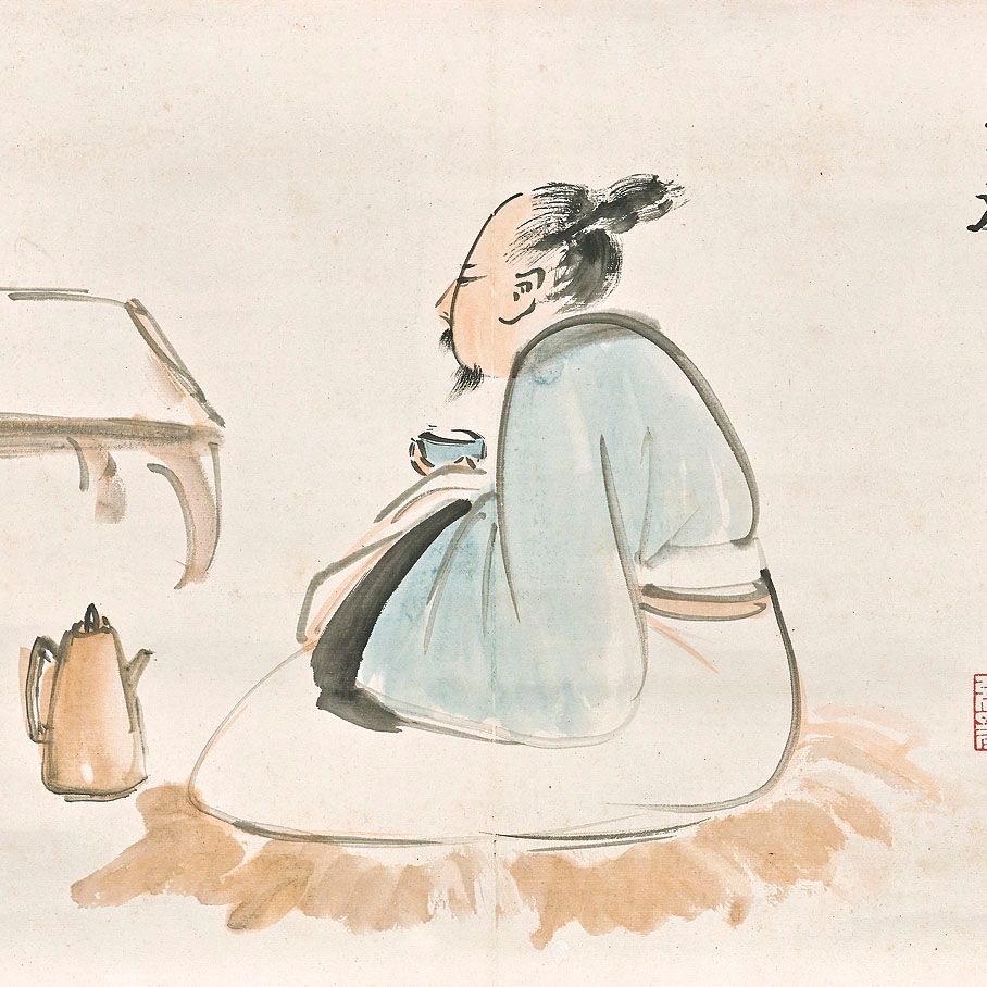 Zhang Daqian — Пьющий вино