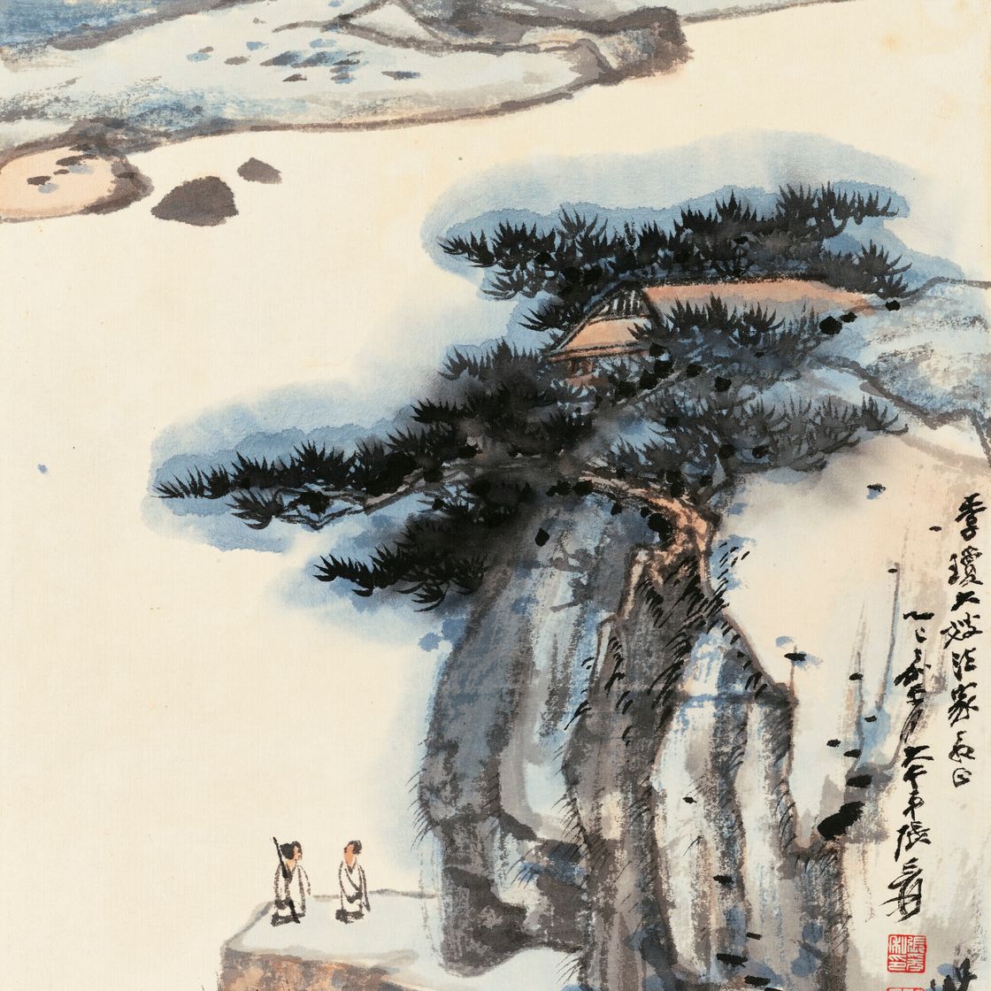 Zhang Daqian — Беседа у реки