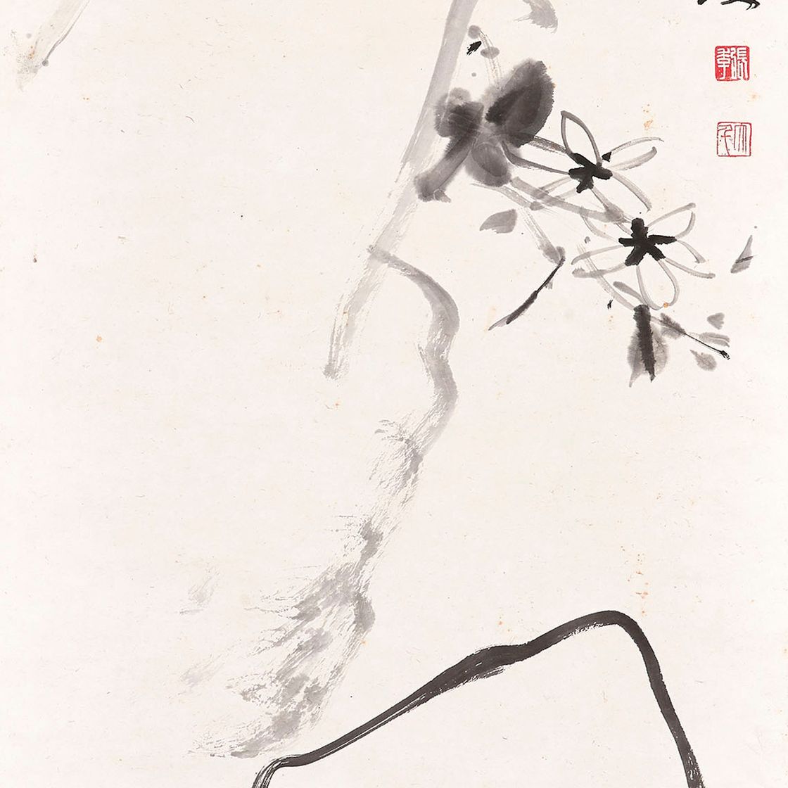 Zhang Daqian — Цветок и птица