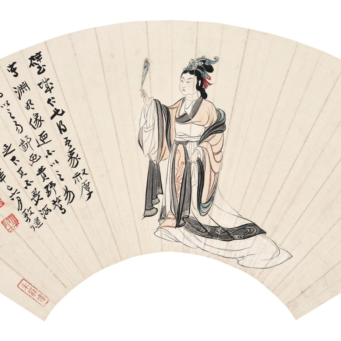 Zhang Daqian — Леди / каллиграфия, изображение 2