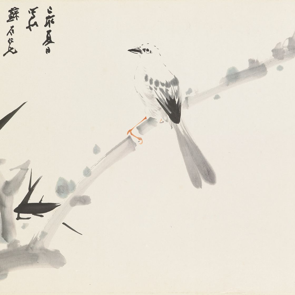 Zhang Daqian — Бамбук и птица