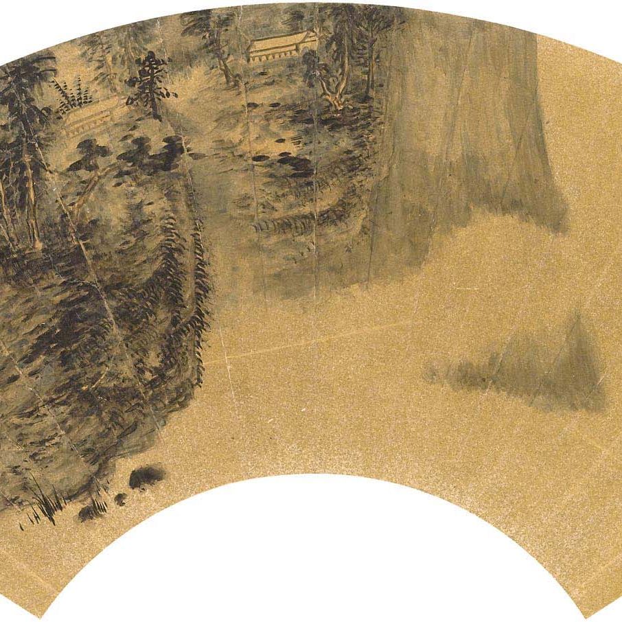 Zhang Daqian — Горная деревня на берегу озера