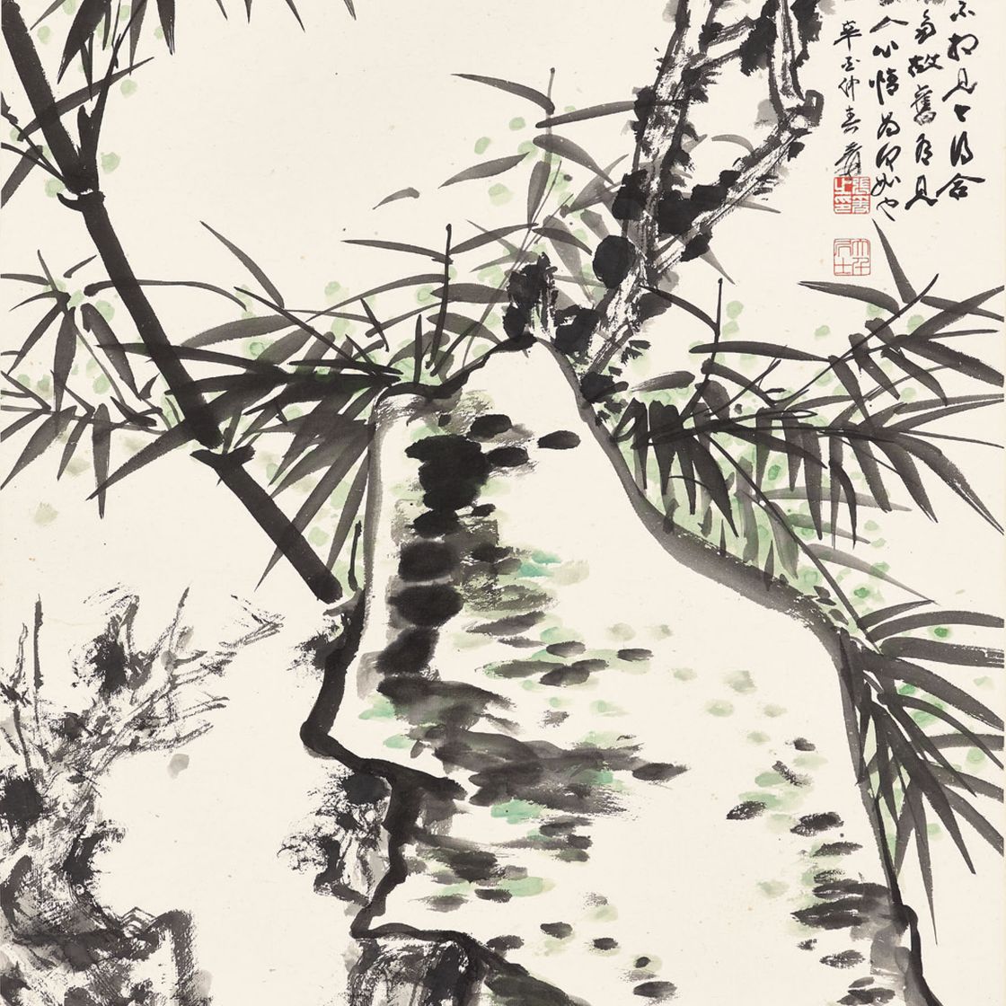 Zhang Daqian — Бамбук и камень