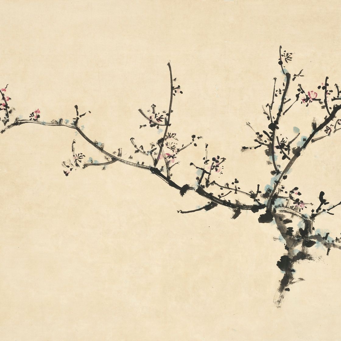 Zhang Daqian — Зимние цветы сливы