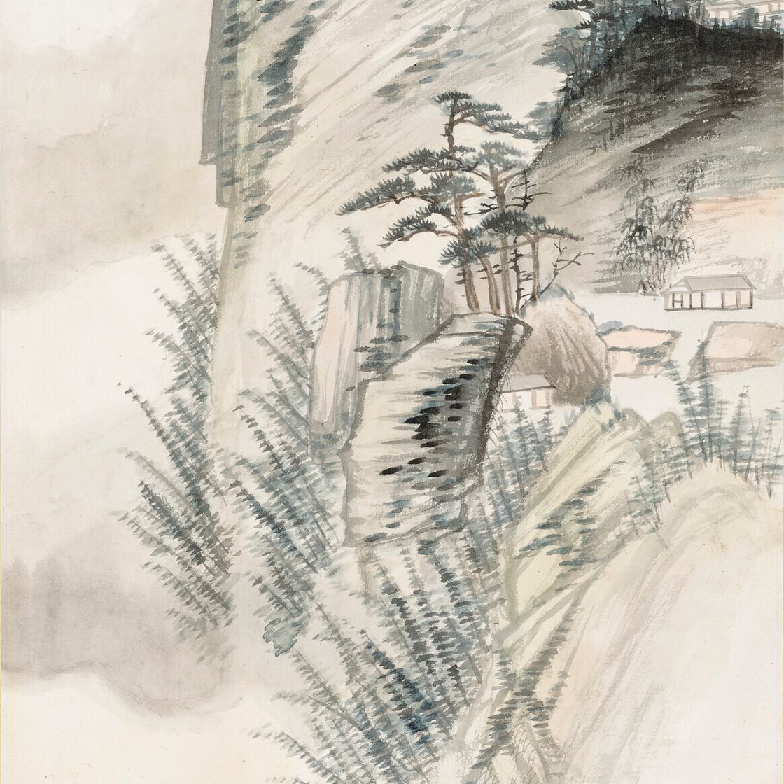 Zhang Daqian — Гора Хенг после дождя