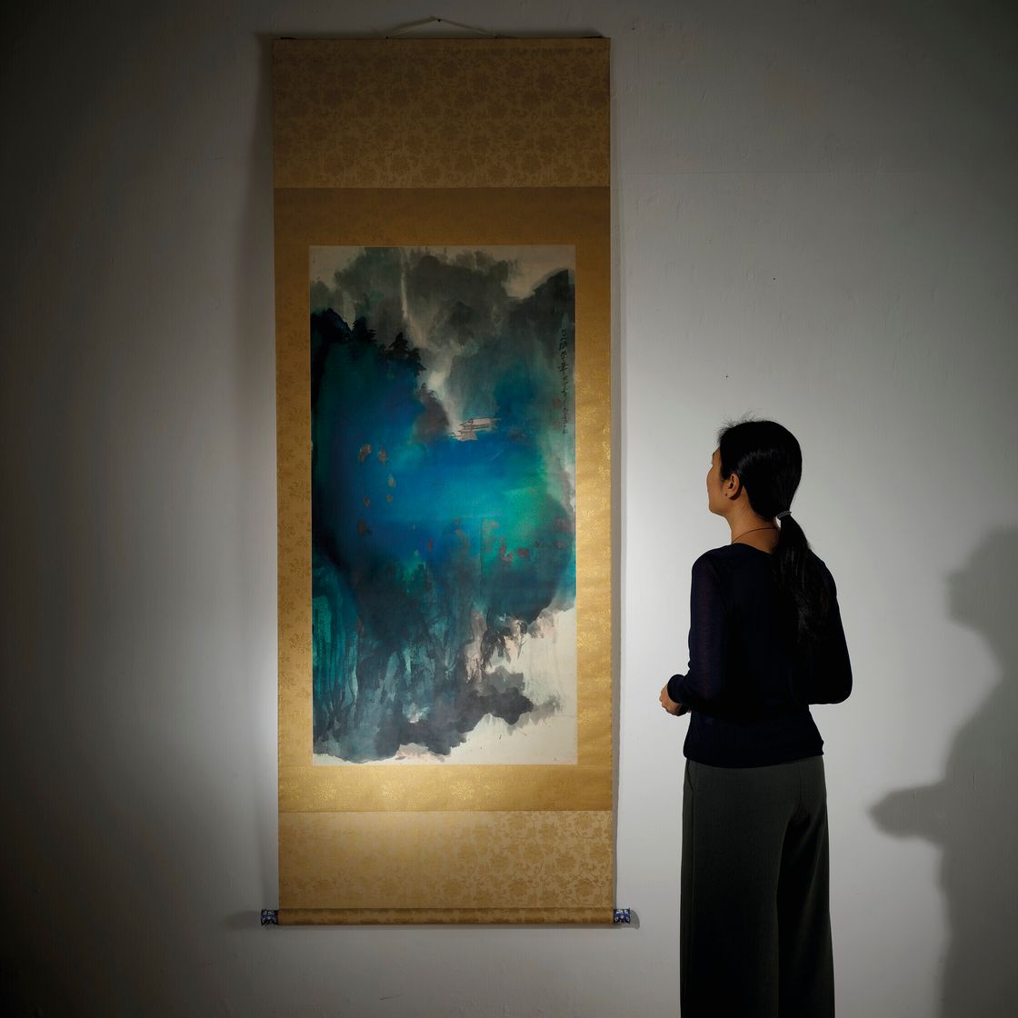 Zhang Daqian — Храм у водопада, изображение 2