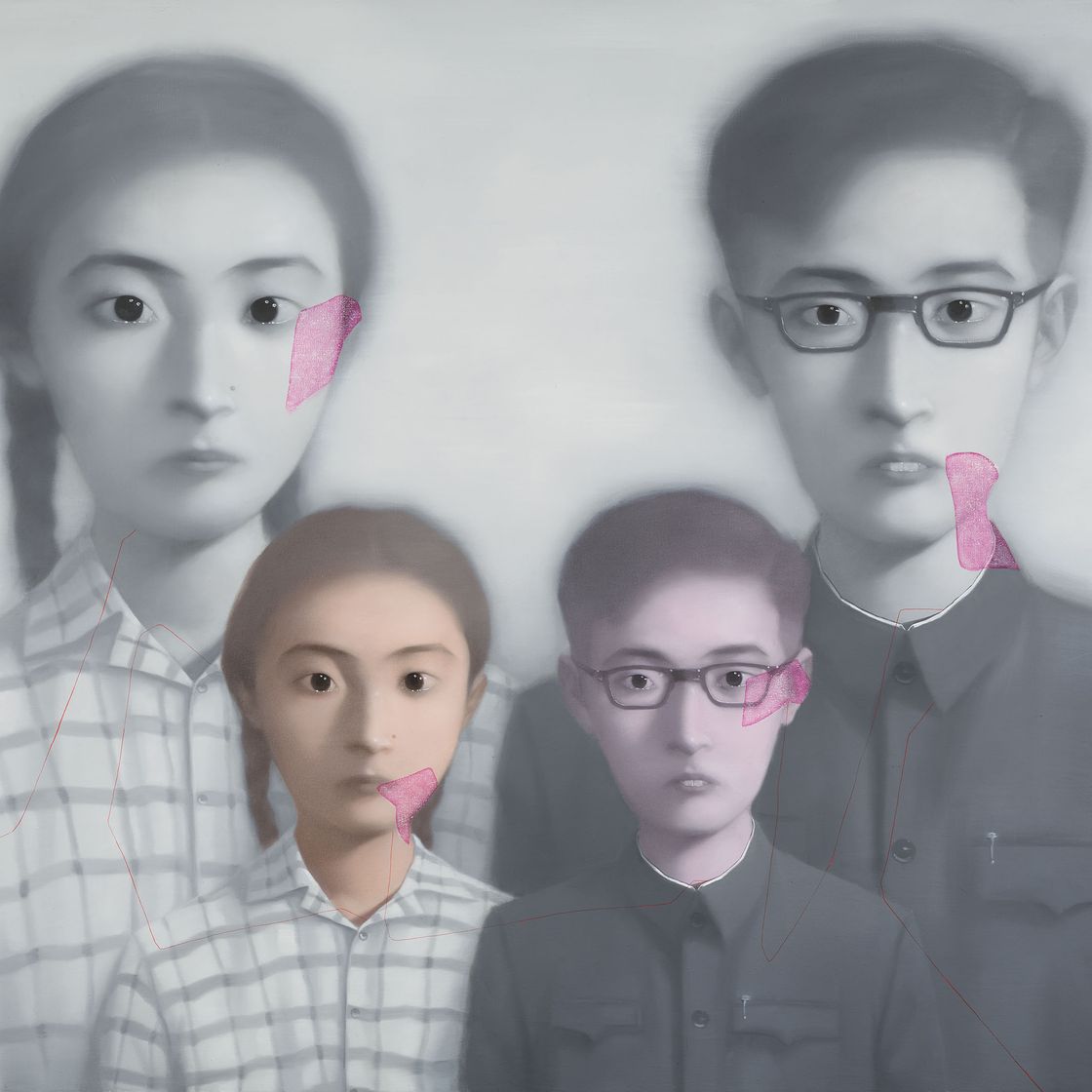 Zhang Xiaogang — Серия "Родословная" : Большая семья № 10