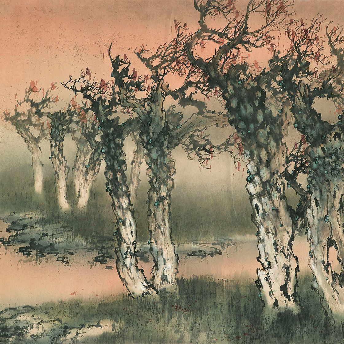 Zhao Shao'ang — Осенний лес в сумерках
