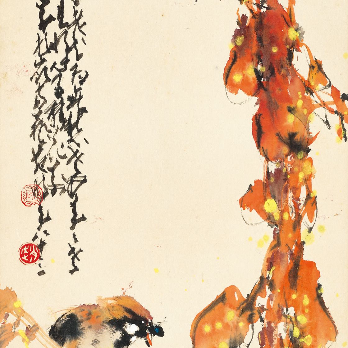 Zhao Shao'ang — Цветы, птицы, насекомые и каллиграфия, изображение 4