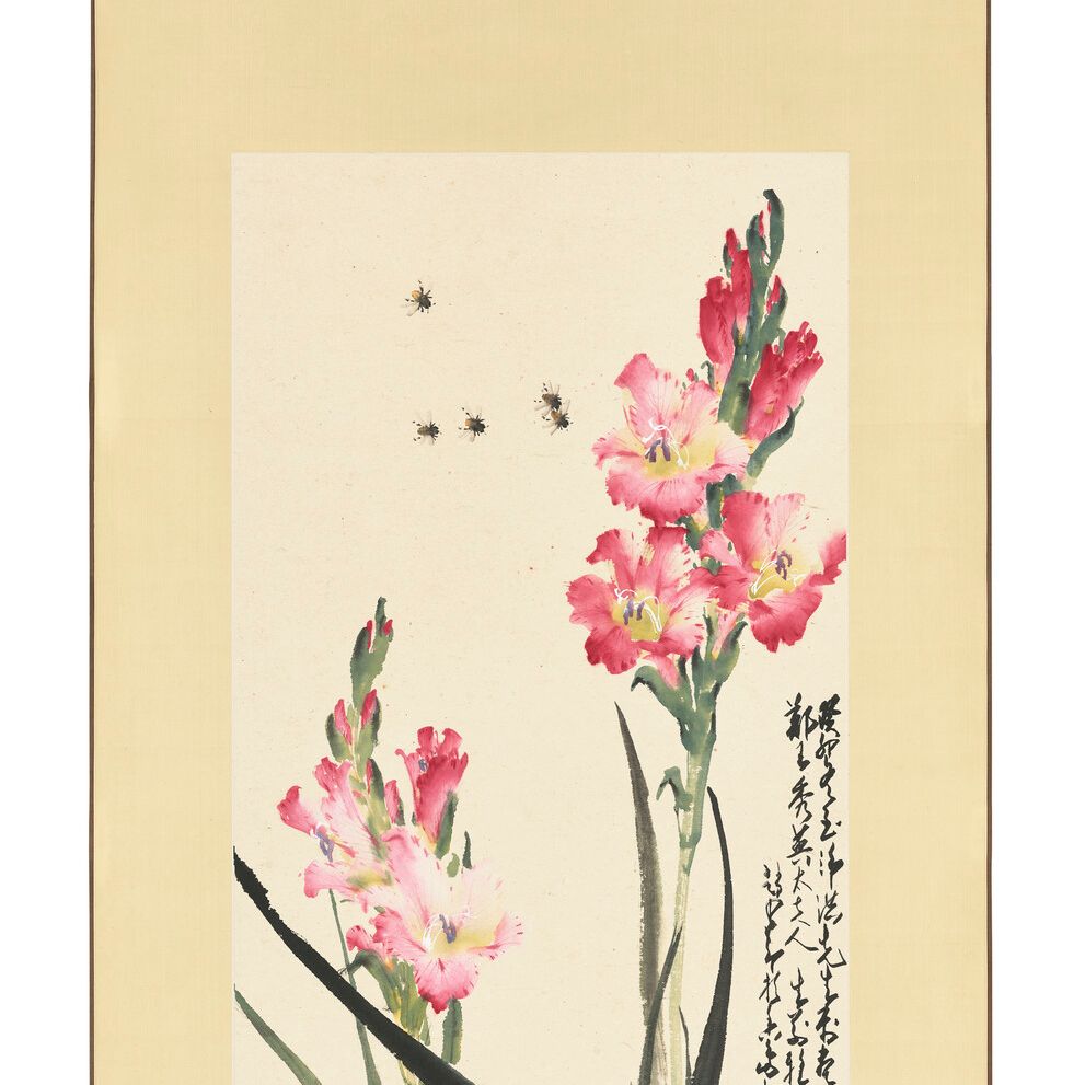 Zhao Shao'ang — Гладиолусы и пчелы, изображение 2