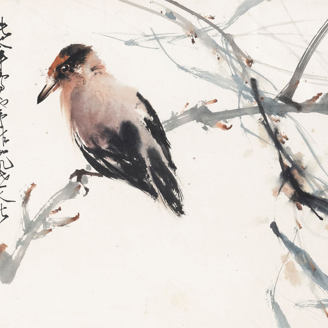 Zhao Shao'ang — Бамбук и богомол / Свиристелка, изображение 2