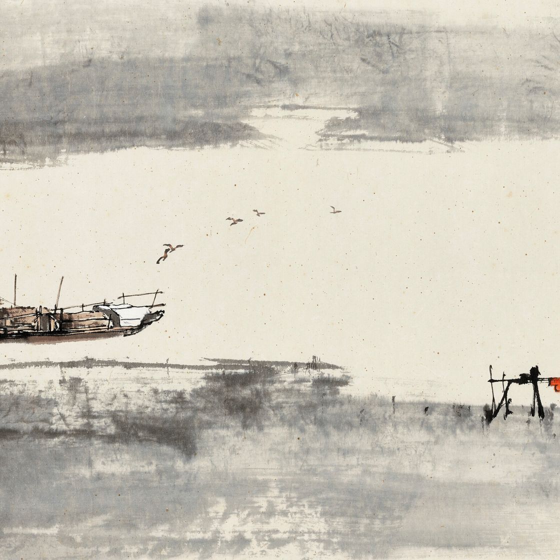 Zhao Shao'ang — Катание на лодке по реке, изображение 1