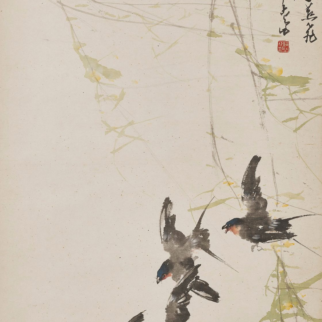 Zhao Shao'ang — Ласточки и ива