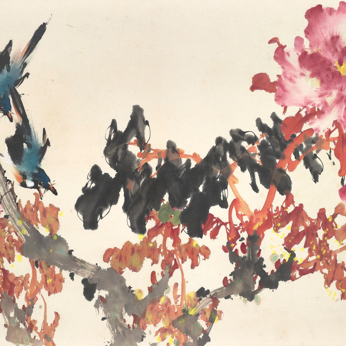 Zhao Shao'ang — Пион и две птички