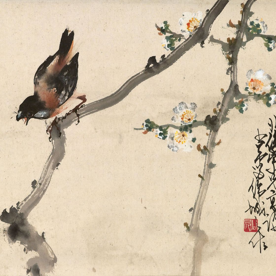 Zhao Shao'ang — Цветущая слива и птица