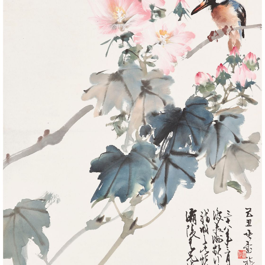 Zhao Shao'ang — Гибискус и птица