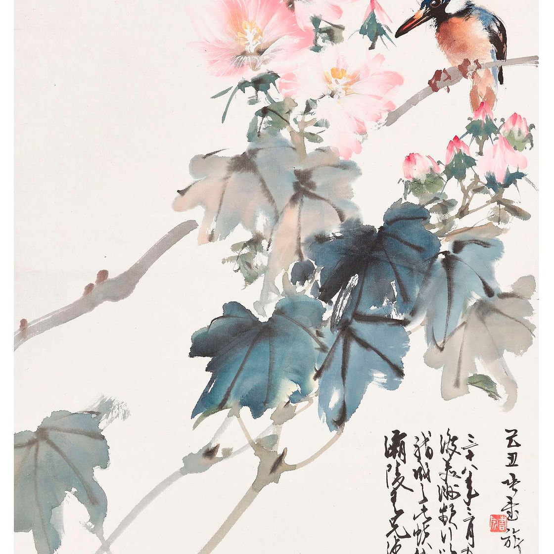 Zhao Shao'ang — Гибискус и птица