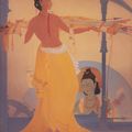 Abdur Rahman Chughtai — Кришна наставляет Арджуну, изображение 1