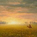 Albert Bierstadt — Закат в прериях, изображение 1