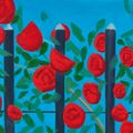 Alex Katz — Красные розы с синим, изображение 1