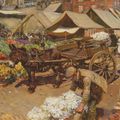 Alfred James Munnings — Цветочный рынок в Норидже, изображение 1