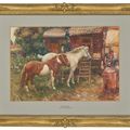 Alfred James Munnings — Угловой причал на ярмарке в Норфолке, изображение 2