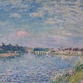 Alfred Sisley — Сена у Сент-Маммеса, званый вечер, изображение 1