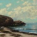 Alfred Thompson Bricher — Морской пейзаж с Дори, изображение 1
