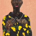 Amoako Boafo — Девушка в лимонном платье, изображение 1