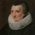 Anthony van Dyck — Портрет Гертруды де Жод (ум. в 1642 г.), во весь рост, в черной шапочке и белом жабо, изображение 1