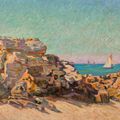 Armand Guillaumin — Ле-роше-дю-Платен в Сен-Пале, изображение 1