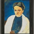 August Macke — Портрет студентки Софи Герхардт, изображение 2