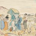 Augustus John — Эскиз к картине "Украшение, женщины у колодца", изображение 1