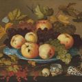 Balthasar Van Der Ast — Фрукты в фарфоровом блюде wan-li на столе; Цветы в плетеной корзине на столе, изображение 3