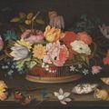 Balthasar Van Der Ast — Фрукты в фарфоровом блюде wan-li на столе; Цветы в плетеной корзине на столе, изображение 4