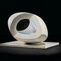Barbara Hepworth — Цветная скульптура (овальной формы) бледно-голубого и красного цветов, изображение 1
