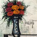Bernard Buffet — Букет цинний, изображение 1