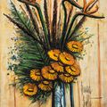 Bernard Buffet — Букет цветов в горшочке, изображение 1