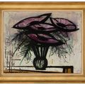 Bernard Buffet — Крупные анемоны лилового цвета, изображение 3