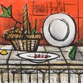 Bernard Buffet — Румяна Nature morte fond rouge, изображение 1